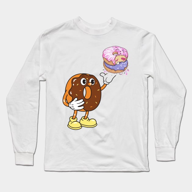 Doughnut loves Donuts Long Sleeve T-Shirt by GoodyL